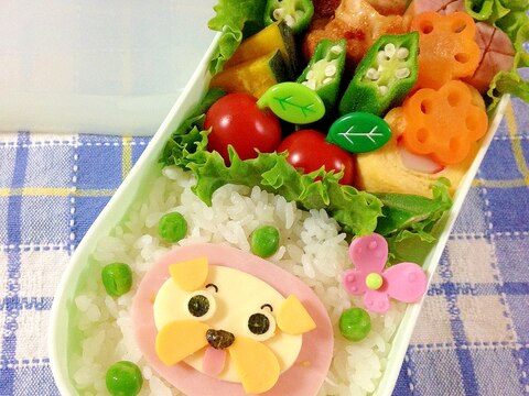 簡単キャラ弁☆パグ犬（？）のお弁当☆